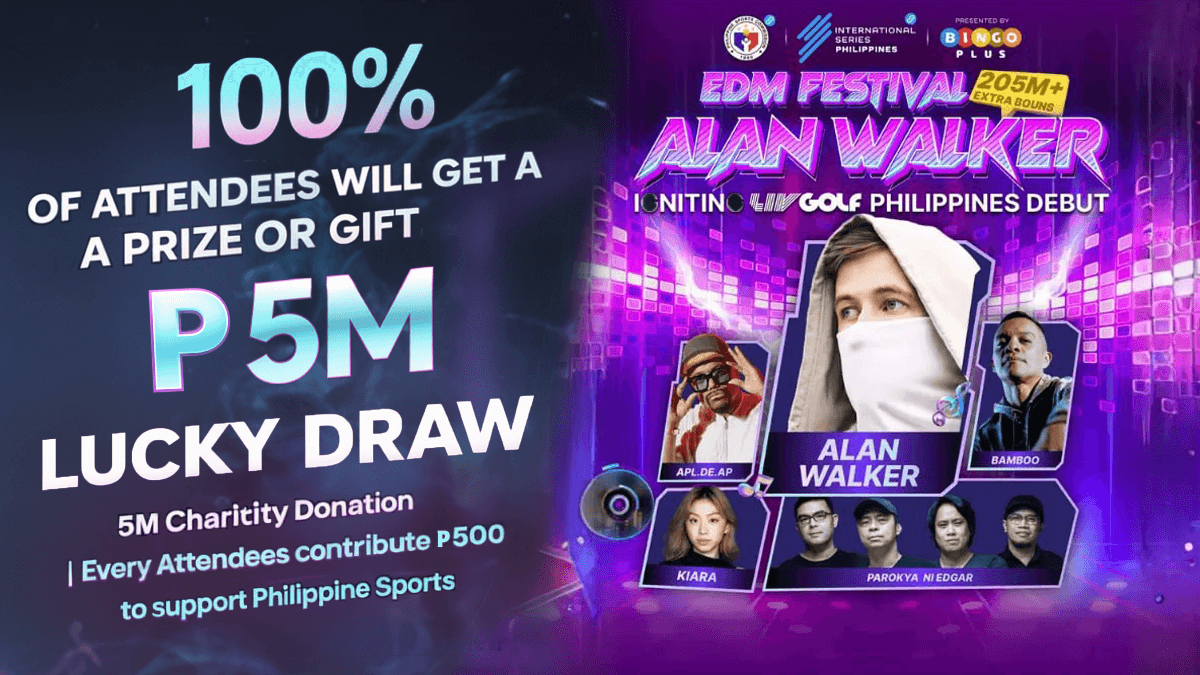 Alan Walker Lights Up BingoPlus EDM Festival – LIV Golf Carnival