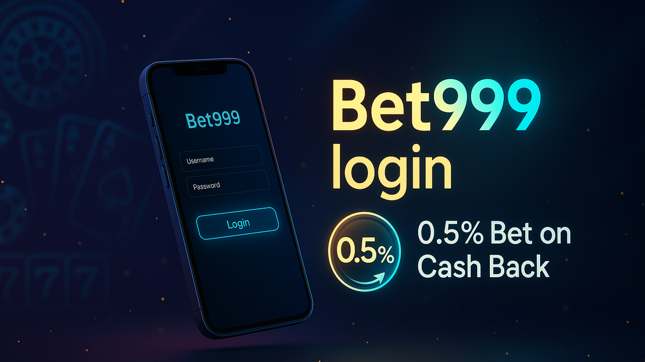Bet999 login – 0.5% Bet on Cash Back